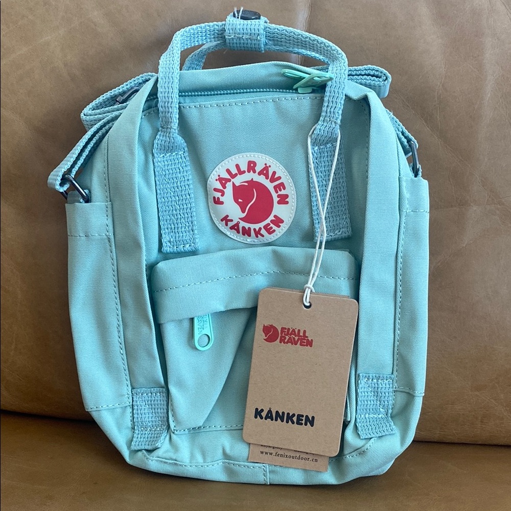 Mint green Fjallraven crossbody / sling